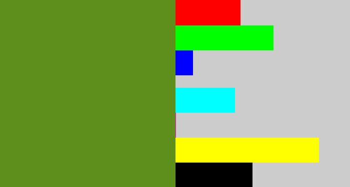 Hex color #5e8f1a - sap green