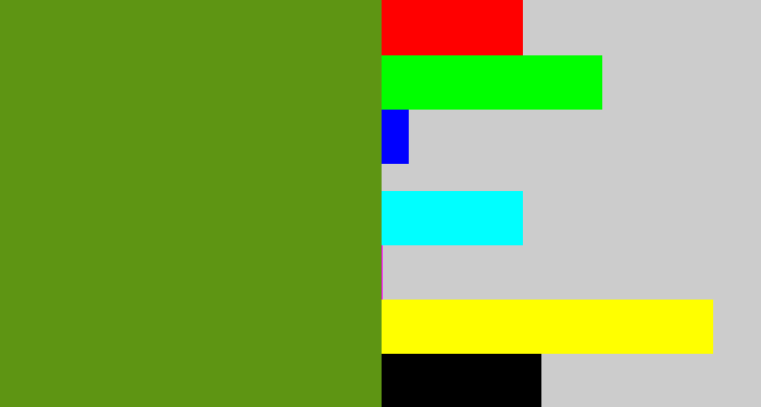 Hex color #5e9513 - sap green