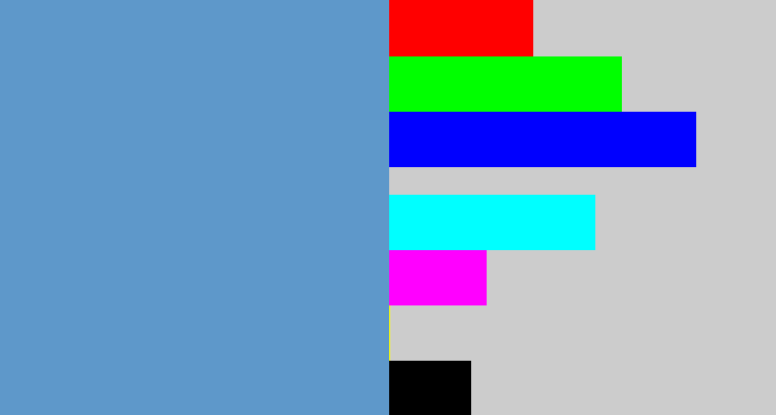 Hex color #5e98ca - faded blue