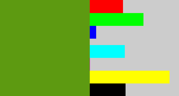 Hex color #5e9a11 - sap green