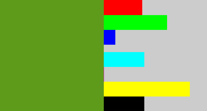 Hex color #5e9b1b - sap green