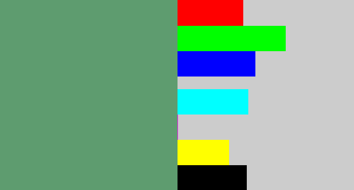 Hex color #5e9c6f - slate green