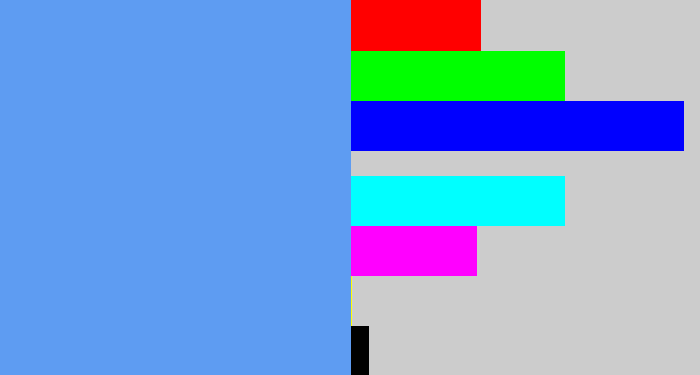 Hex color #5e9cf2 - soft blue