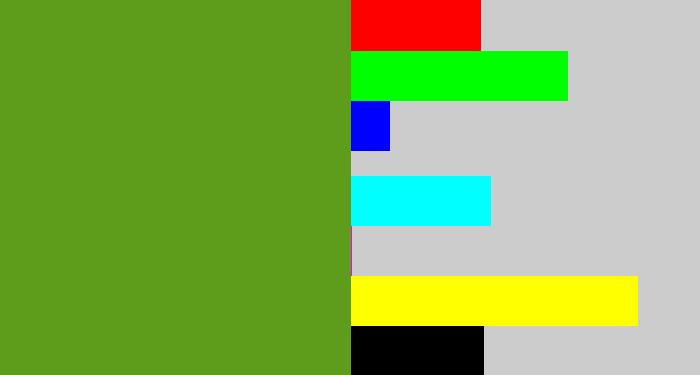 Hex color #5e9d1c - sap green