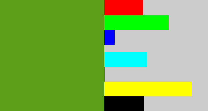 Hex color #5e9f1a - sap green