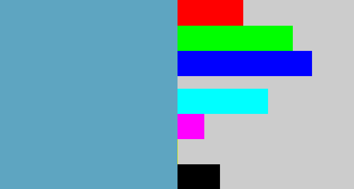 Hex color #5ea5c1 - faded blue