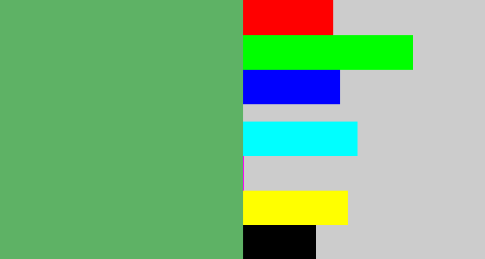 Hex color #5eb265 - boring green