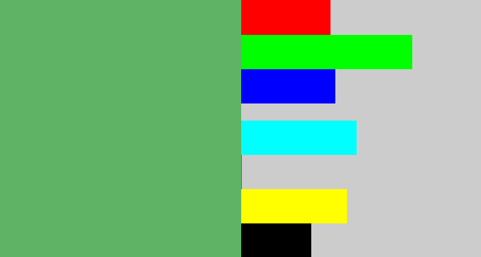 Hex color #5eb464 - boring green