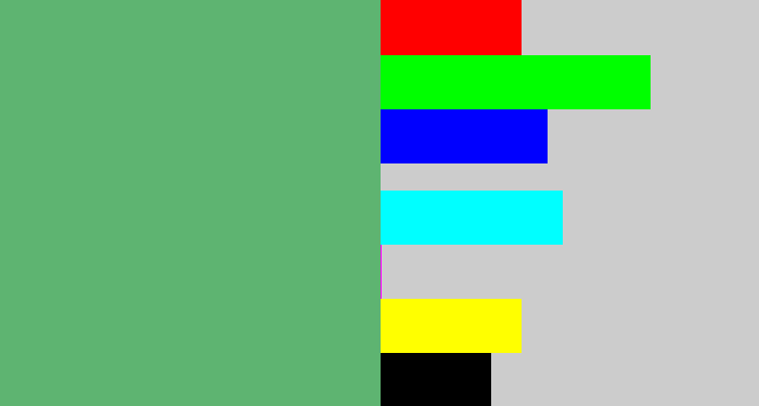 Hex color #5eb471 - boring green