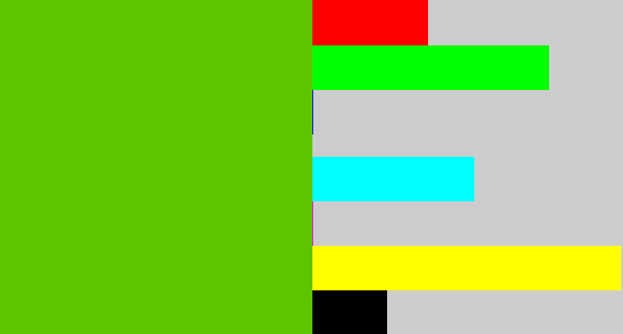 Hex color #5ec301 - frog green