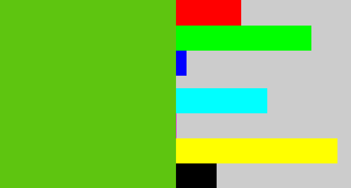 Hex color #5ec510 - frog green