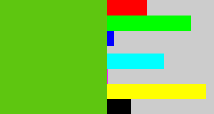 Hex color #5ec610 - frog green