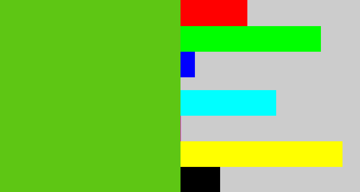 Hex color #5ec614 - frog green