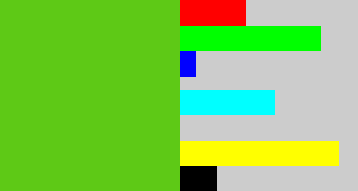 Hex color #5ec916 - frog green