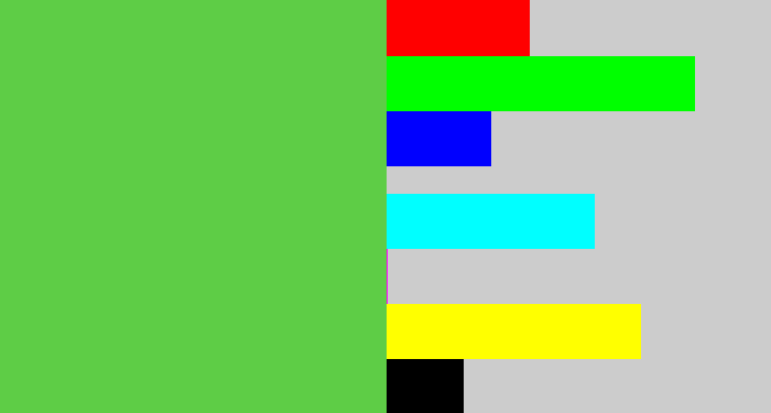 Hex color #5ecd46 - fresh green