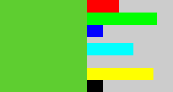Hex color #5ece30 - toxic green