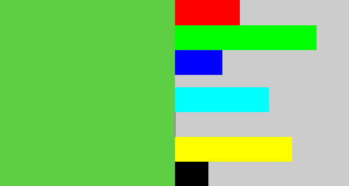 Hex color #5ece45 - fresh green