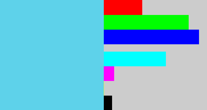Hex color #5ed2ea - lightblue