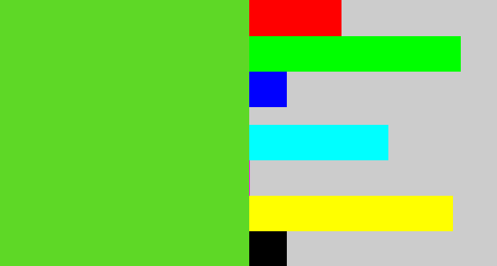 Hex color #5ed826 - toxic green