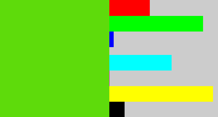 Hex color #5edb0b - green apple