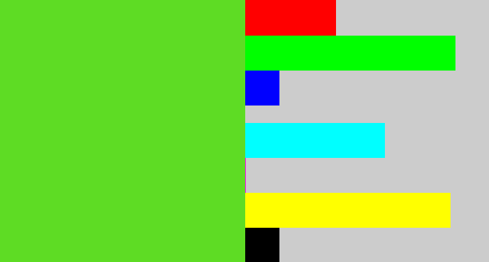 Hex color #5edc24 - green apple