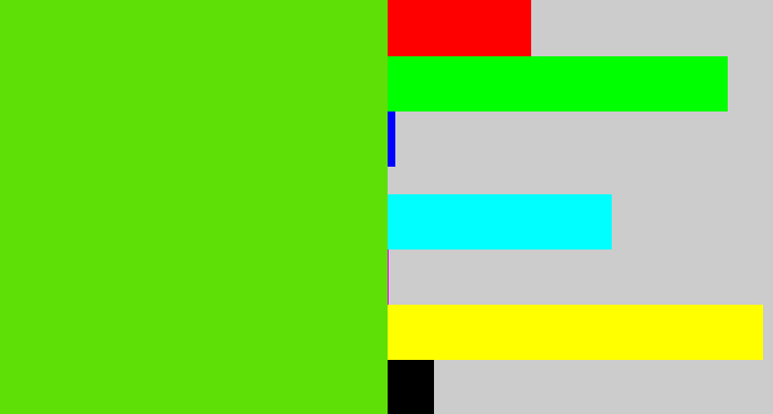 Hex color #5ee006 - green apple