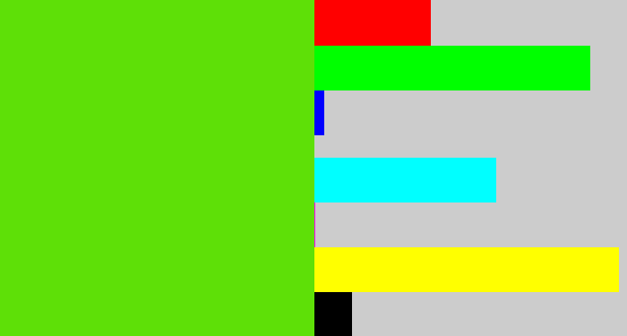 Hex color #5ee007 - green apple
