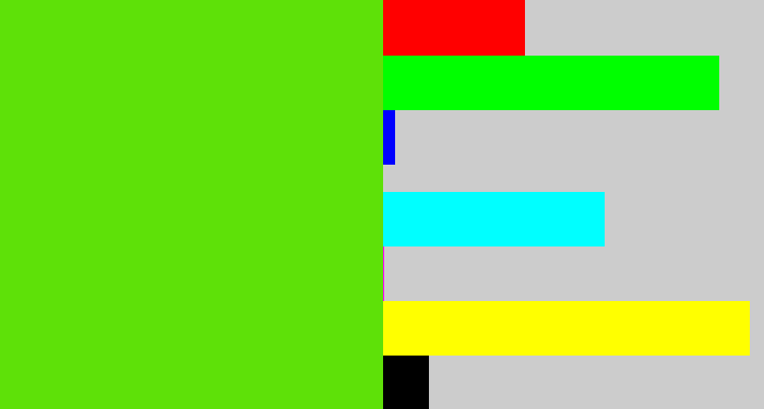 Hex color #5ee108 - green apple