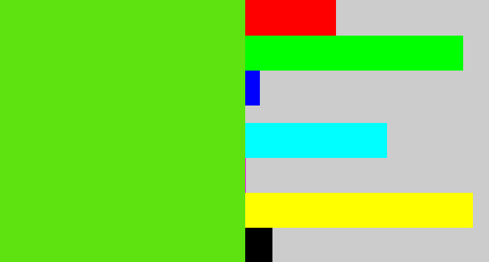 Hex color #5ee210 - green apple