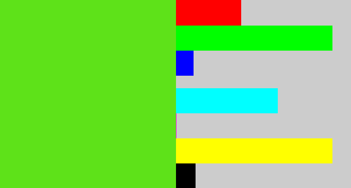 Hex color #5ee219 - green apple