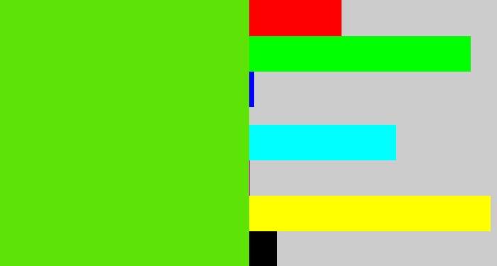 Hex color #5ee306 - green apple