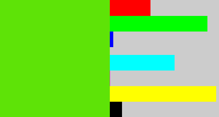 Hex color #5ee307 - green apple