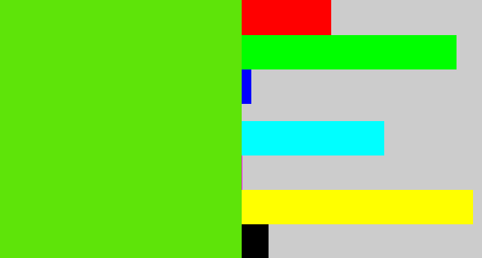 Hex color #5ee409 - green apple