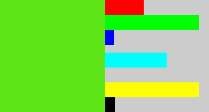 Hex color #5ee618 - green apple