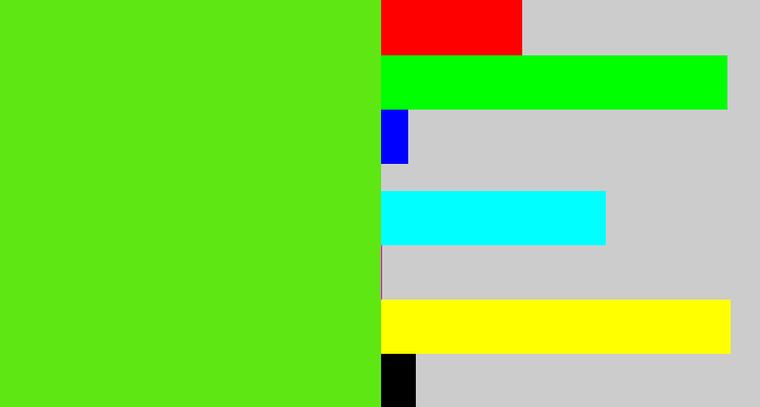 Hex color #5ee713 - green apple
