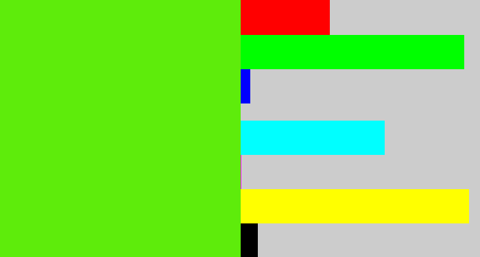 Hex color #5eec0b - bright lime green