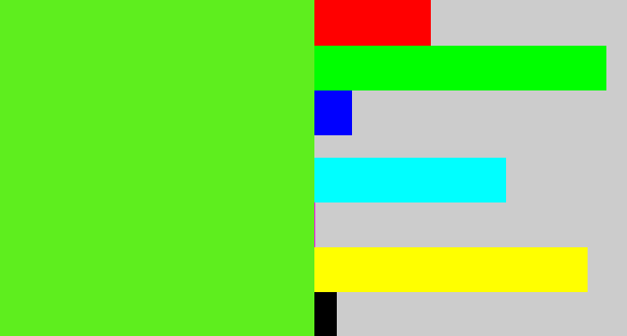 Hex color #5eee1e - green apple