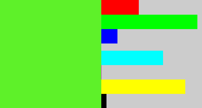 Hex color #5ef129 - toxic green
