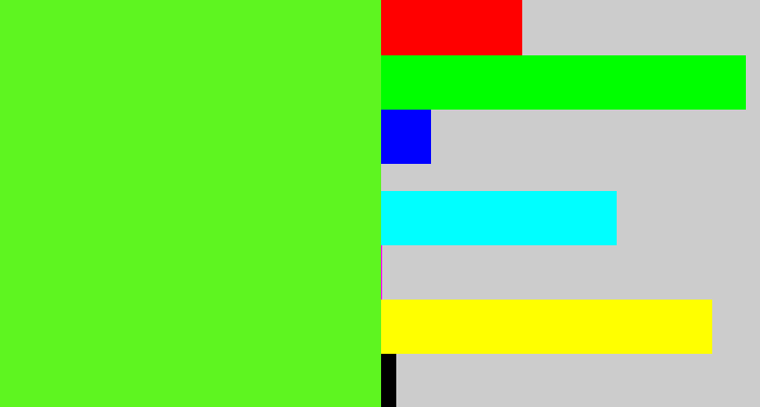 Hex color #5ef520 - green apple