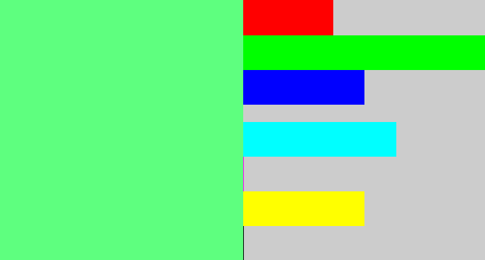 Hex color #5eff7f - lightgreen