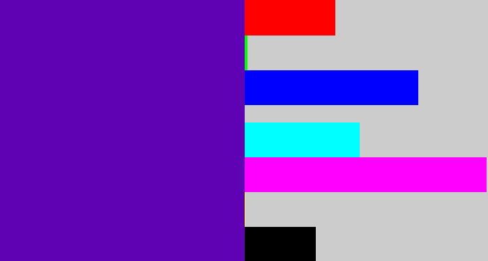 Hex color #5f02b4 - violet blue