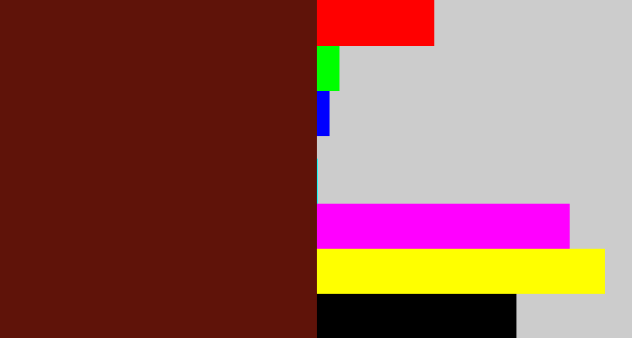 Hex color #5f1309 - reddy brown
