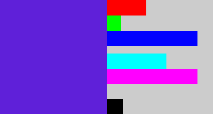 Hex color #5f20d9 - purple/blue