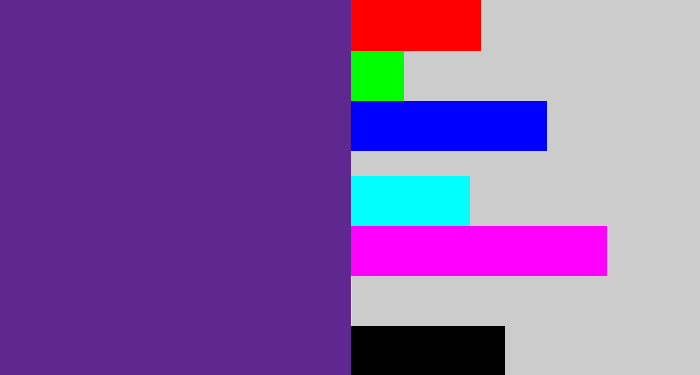 Hex color #5f2790 - purple