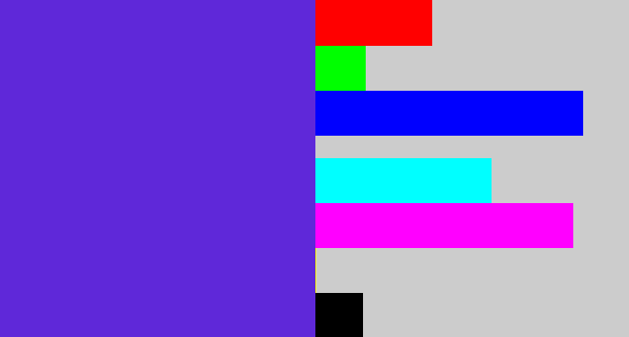 Hex color #5f28d9 - purple/blue