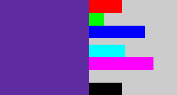 Hex color #5f2ba0 - purple