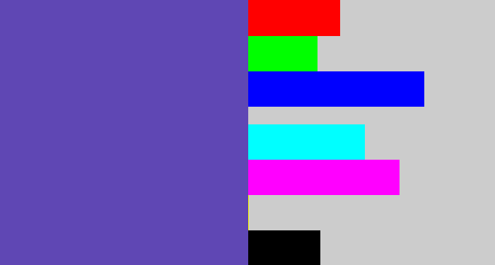 Hex color #5f47b4 - bluey purple