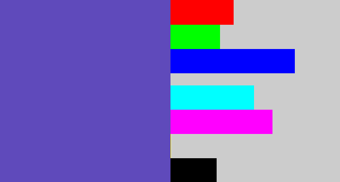 Hex color #5f4abb - bluey purple
