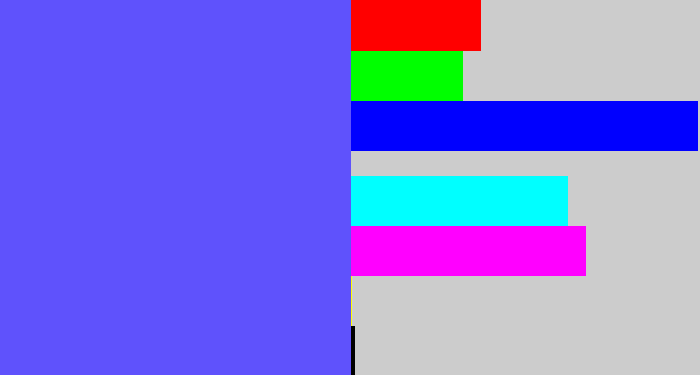 Hex color #5f52fc - purpleish blue