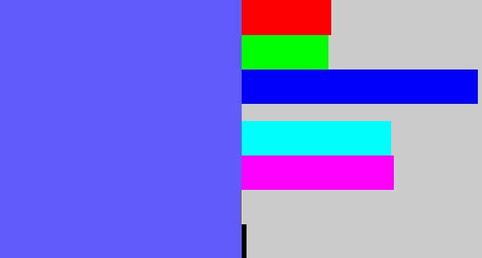 Hex color #5f5cfb - purpleish blue